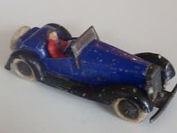 Pre war Dinky 36e Salmson 2 seater with driver figure. Excellent and very rare.