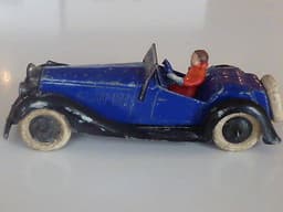 Pre war Dinky 36e Salmson 2 seater with driver figure. Excellent and very rare.