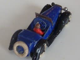 Pre war Dinky 36e Salmson 2 seater with driver figure. Excellent and very rare.