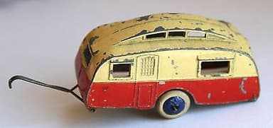 PRE WAR DINKY TOYS 30G CARAVAN BY MECCANO - WHITE TYRES