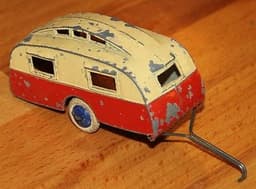PRE WAR DINKY TOYS 30G CARAVAN BY MECCANO - WHITE TYRES