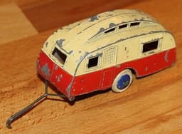 PRE WAR DINKY TOYS 30G CARAVAN BY MECCANO - WHITE TYRES