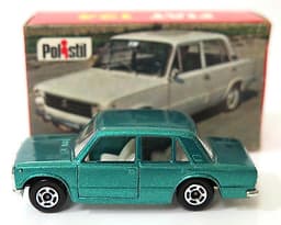 Rare Vintage POLISTIL Fiat 124 Diecast Car Model Italy RJ14 1970\'s Politoys