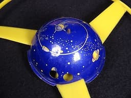 RARE VINTAGE SPACE ROCKET SHIP FLYING SATELLITE LITHO TIN TOY ROBOT KOKYU JAPAN