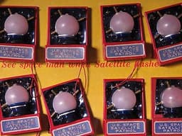 RARE VINTAGE STORE DISPLAY FRAMED SPACE SATELLITE SPACE MAN ROBOT TOY MICRO-LITE