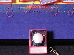 RARE VINTAGE STORE DISPLAY FRAMED SPACE SATELLITE SPACE MAN ROBOT TOY MICRO-LITE