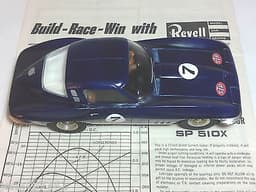 REVELL Vintage 1965 CORVETTE "STING RAY" 1.24 SLOT CAR with ADJUSTABLE CHASSIS
