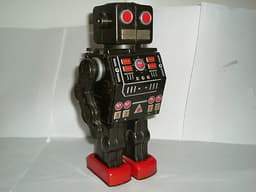 robots VINTAGE HORIKAWA DINO TINPLATE BATTERY ROBOT MADE IN JAPAN 1960\'S