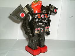 robots VINTAGE HORIKAWA DINO TINPLATE BATTERY ROBOT MADE IN JAPAN 1960\'S