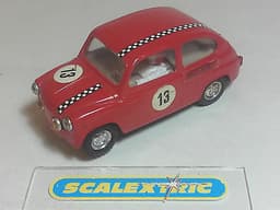 SCALEXTRIC Tri-ang Vintage 1960\'s FIAT TC600 \'BAMBINO\' RED C99 #13 (SUPERB)