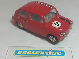 SCALEXTRIC Tri-ang Vintage 1960\'s FIAT TC600 \'BAMBINO\' RED C99 #13 (SUPERB)