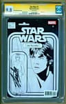 Star Wars #1 2015 Marvel C2E2 Action Figure Sketch Cover SIGNED STAN LEE CGC 9.8