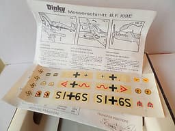 VINT. DINKY DIECAST No726 MESSERSCHMITT B.f.109E+PACKAGING-EXCELLENT CONDITION
