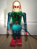 VINTAGE Dux Astroman Robot with Original Dome 50s All four actions work