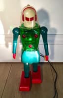 VINTAGE Dux Astroman Robot with Original Dome 50s All four actions work