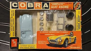 Vintage Original AMT Cobra Slot Car 1/25 1/24 Unbuilt with box from mid 60\'s