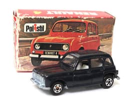 Vintage POLISTIL Renault 4 Diecast Blue Car Model Italy RJ22 1970\'s Politoys