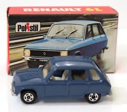 Vintage POLISTIL Renault 6L Diecast Car Model Italy RJ24 1970\'s Club 33 Politoys