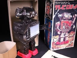 VINTAGE SPACE FIGHTER DINOSAUR ROBOT TIN BATTERY OP. SH JAPAN TOY with BOX