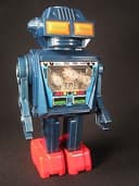 VINTAGE SPACE GALAXY ROBOT FUTURISTIC B/O TOY TIN & PLASTIC JAPAN JUNIOR TOYS