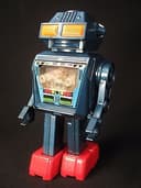 VINTAGE SPACE GALAXY ROBOT FUTURISTIC B/O TOY TIN & PLASTIC JAPAN JUNIOR TOYS