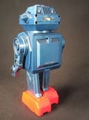 VINTAGE SPACE GALAXY ROBOT FUTURISTIC B/O TOY TIN & PLASTIC JAPAN JUNIOR TOYS
