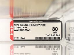 Walrus Man - AFA 80 - 21 Back B - 1979 Kenner - Star Wars vintage Unpunched