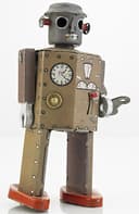 Atomic Robot Man. 1949. Japan. Rare Tin Vintage Toy Working Near mint Condition