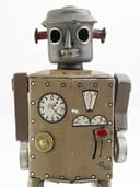 Atomic Robot Man. 1949. Japan. Rare Tin Vintage Toy Working Near mint Condition