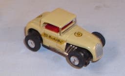 AURORA MODEL MOTORING THUNDER JET HOT ROD 1960s SLOT CAR IN YELLOW