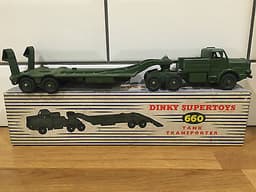 DINKY MECCANO SUPERTOYS 660 TANK TRANSPORTER DIECAST RARE VINTAGE MINT IN BOX