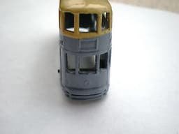 DINKY MECCANO TOYS 27 TRAMCAR GREY CREAM TOP OVALTINE DECALS PRE WAR 1930\'s