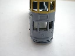 DINKY MECCANO TOYS 27 TRAMCAR GREY CREAM TOP OVALTINE DECALS PRE WAR 1930\'s