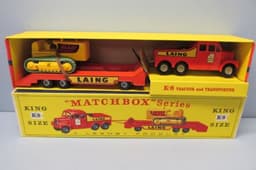 Matchbox King Size K-8A Prime Mover & Tractor Orange / K-3 with Hard Treads