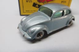Matchbox Reg Whls 25B Volkswagen Silver Blue / RARE Silver Plastic Wheels