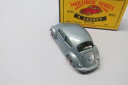 Matchbox Reg Whls 25B Volkswagen Silver Blue / RARE Silver Plastic Wheels