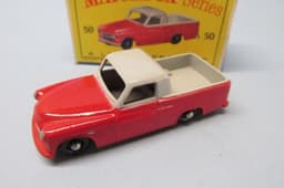 Matchbox Reg Whls 50A Commer Pick Up Gray & Red / Knobby BPW / “D" Box
