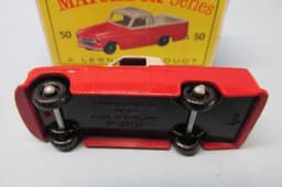 Matchbox Reg Whls 50A Commer Pick Up Gray & Red / Knobby BPW / “D" Box
