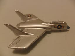 Mercury aeroplane Cutlass F7U-3 N.422 diecast like Dinky aircraft nr mint rare.