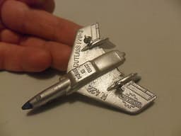 Mercury aeroplane Cutlass F7U-3 N.422 diecast like Dinky aircraft nr mint rare.