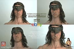 OOAK 1/6 Arnold Schwarzenegger head CONAN The Destroyer Barbarian by Modern Life