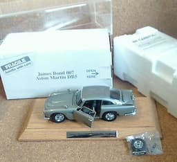PAB/007 ~ JAMES BOND ~ SILVER ASTON MARTIN DB5 diecast 7" Danbury Mint 1:24