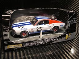 PIONEER SLOT CAR 1968 MUSTANG FASTBACK SFD TEAM CAR WITH \'RED WHEELS\' NEW IN BOX