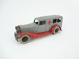 PRE-WAR DINKY TOYS N°24A AMBULANCE GREY / RED 1938 RARE AO