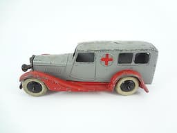 PRE-WAR DINKY TOYS N°24A AMBULANCE GREY / RED 1938 RARE AO