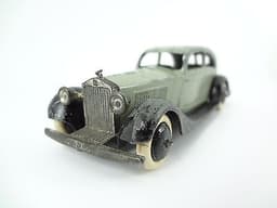 PRE-WAR DINKY TOYS N°30B ROLLS ROYCE COUPE PALE GREENISH GREY/BLACK 1935 RARE AO