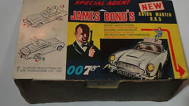 Rare Diecast Car CORGI James BOND 007 Aston Martin Mint Original Box 1960´