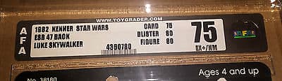 STAR WARS EMPIRE STRIKES BACK ESB LUKE SKYWALKER 47 BACK AFA 75Y