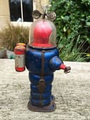 VINTAGE 1950\'s YOSHIYA MOON EXPLORER ASTRONAUT ROBOT WIND UP TOY TIN PLATE JAPAN