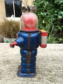 VINTAGE 1950\'s YOSHIYA MOON EXPLORER ASTRONAUT ROBOT WIND UP TOY TIN PLATE JAPAN